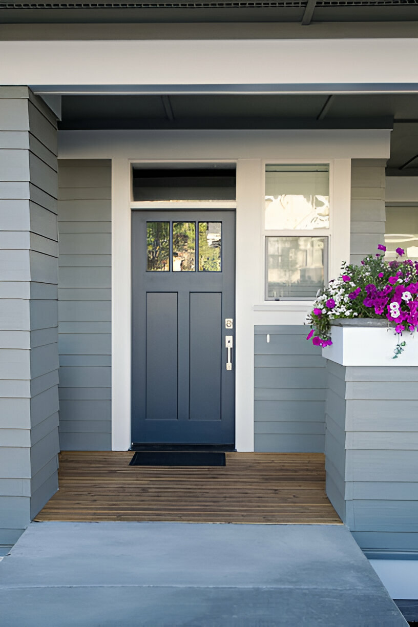 Single entry door installed in Wellington